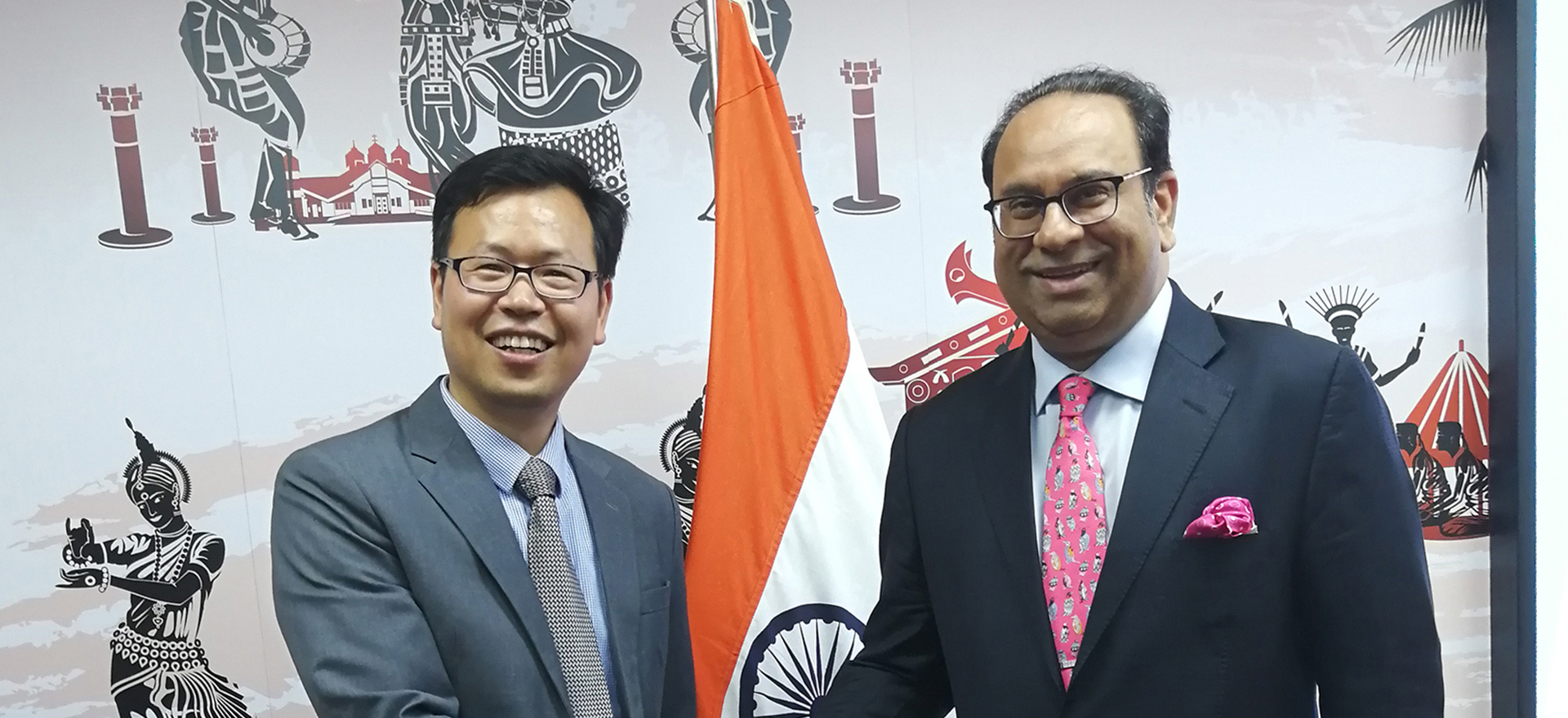 Meeting Indian General Consul: Ms Aparna Ganesan and President of Indian Chamber of Commerce & Industry: Mr. Sandip Somany.