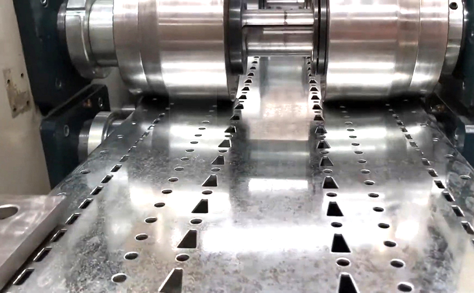 Unique forming system for heavy duty shelf column