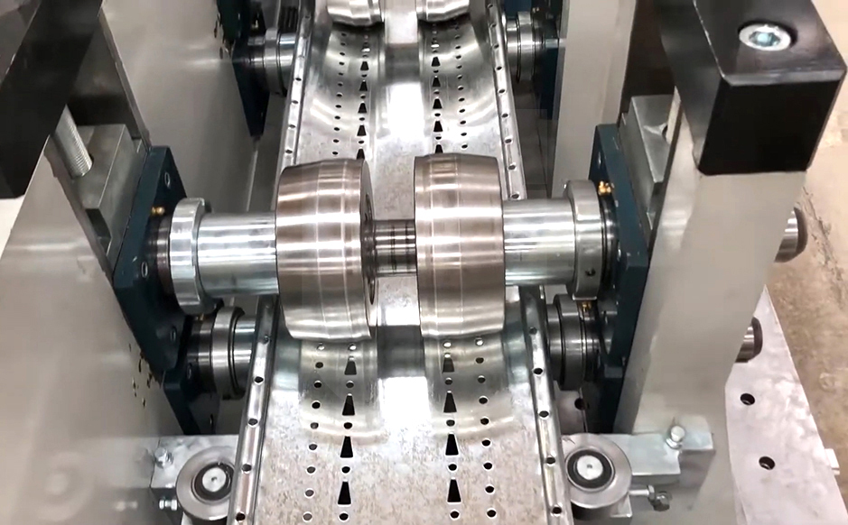 Unique forming system for heavy duty shelf column
