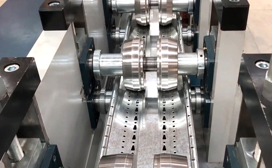 Unique forming system for heavy duty shelf column