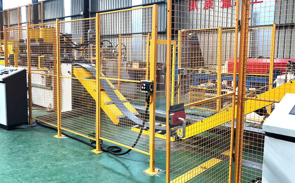 Safety doors for whole line